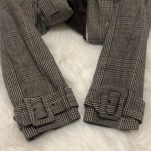 Banana Republic Plaid Pea Coat - Size XS - Picture 8 of 9